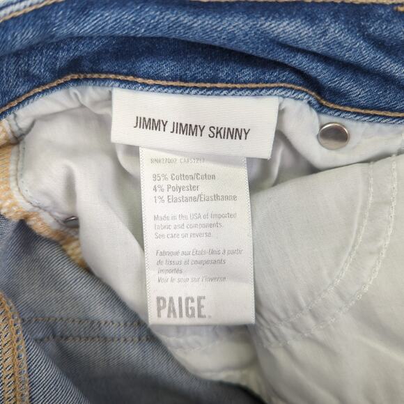 Paige Jimmy Jimmy Skinny Jeans Women's Size 28 Distressed Stretch - Picture 8 of 8